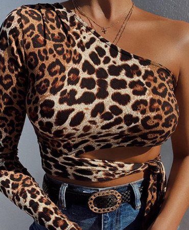one-shoulder-leopard-print-crop-top