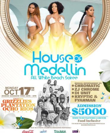 house of medellin,heroes weekend,ocho rios,jamaica,grizzly's plantation cove